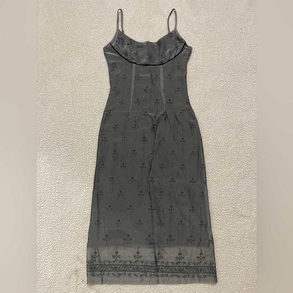 Grey midi dress